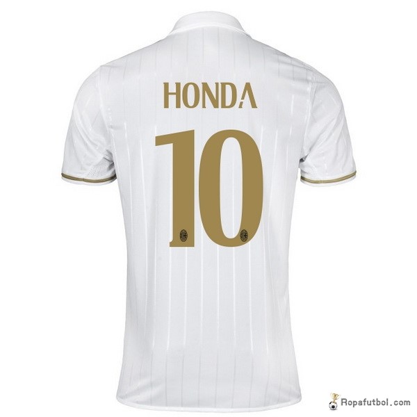 Camiseta AC Milan Replica Segunda Ropa Honda 2016/17 Blanco